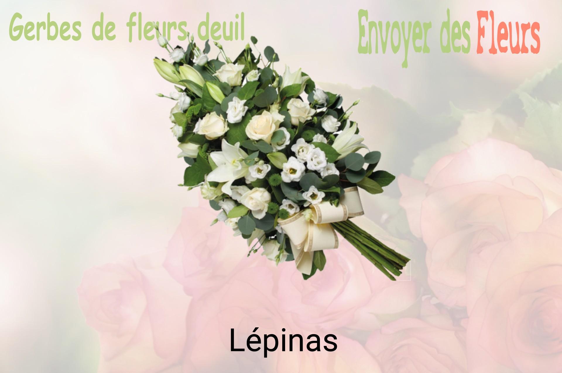 Gerbe de fleurs de deuil livrée à Lépinas